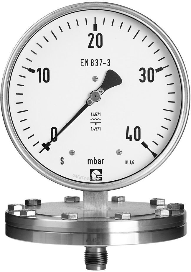 Plattenfedermanometer